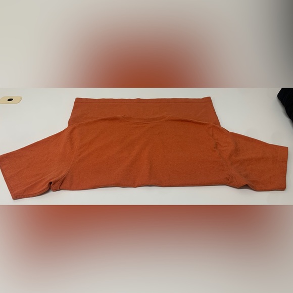 Men's Large Heather Orange 60/40 Cotton/Poly Utility Pocket T Shirt - Picture 16 of 16